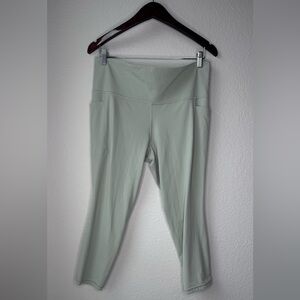 Athleta Salutation Stash 7/8 Legging Powervita Fabric‎ XL High-Rise Sage Green